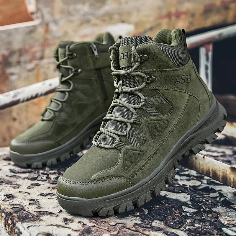 Men\'s Olive Desert/Army Boots Men main image 4