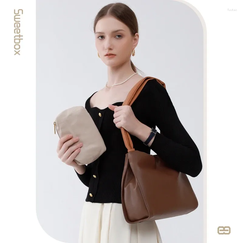 Evening Bags Fashion Women Leather Shoulder Bag Crossbody And Wallet Casual Set Son-Mother Travel Handbag Small Makeup Pack