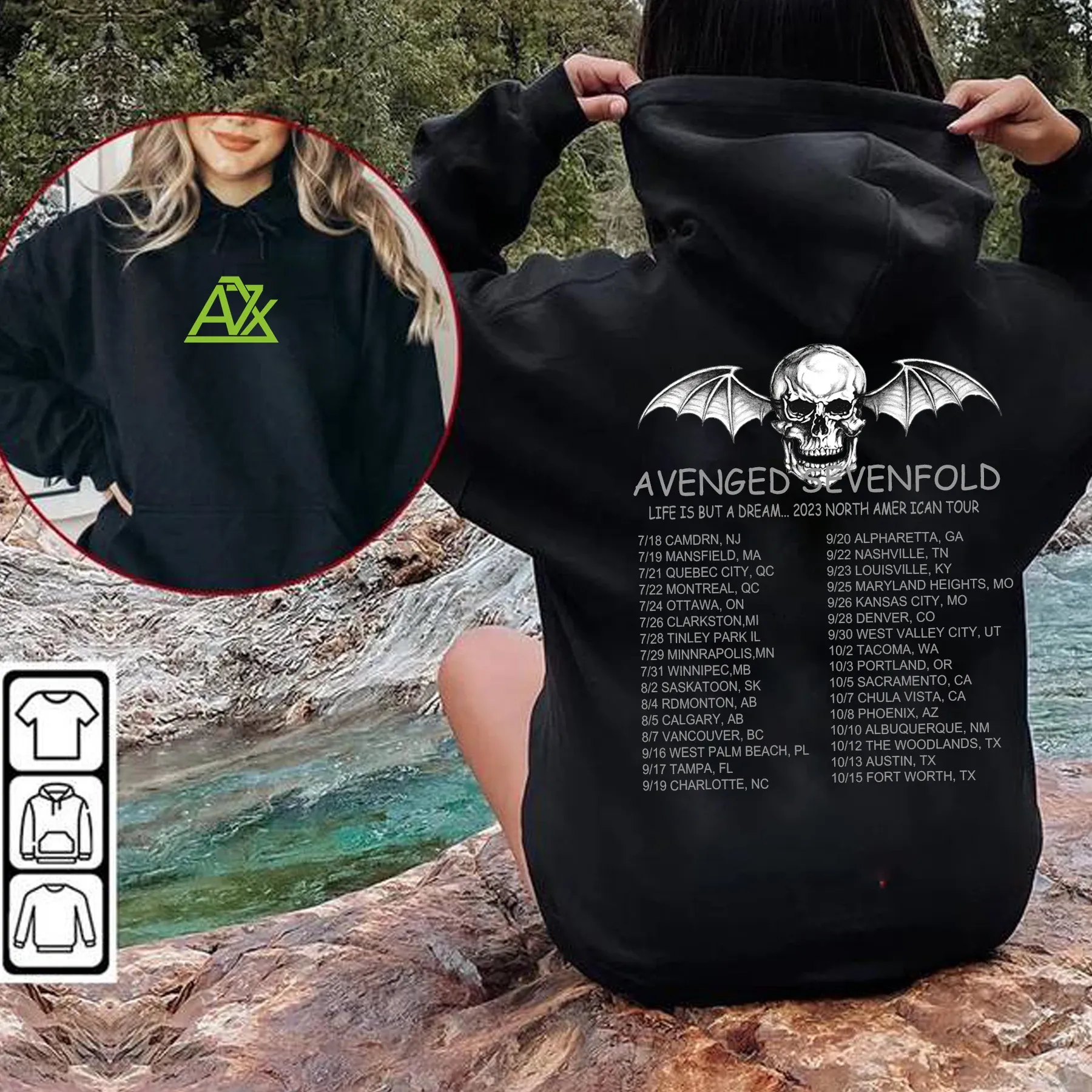 Avenged Sevenfold Life Is But A Dream North American Tour 2023 Printed Hoodie Woman Man Vintage Band Fans Winter Sweatshirt From 30 26 DHgate