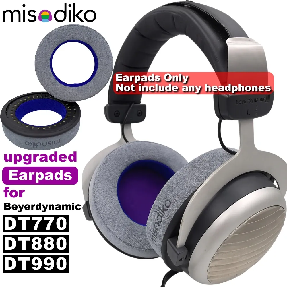 Akcesoria Misodiko Ulepszone poduszki douszne Wymiana na BeyerDynamic DT770 / DT880 / DT990 Pro, MMX 300 2. słuchawki