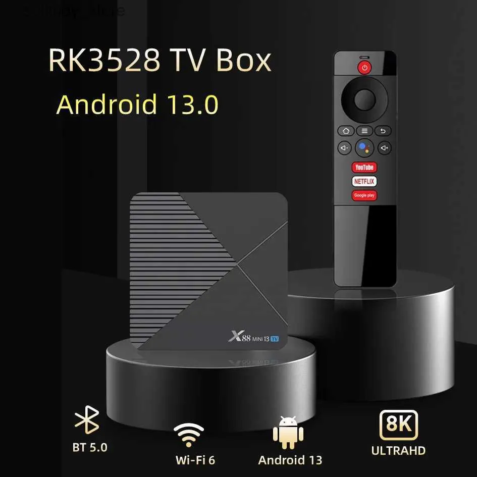 Décodeur RK3528 Android 13 TV Box avec contrôleur HD 8K mini décodeur Smart TV super remise BT 5.0 Wifi 6 lecteur multimédia à distance Q240330