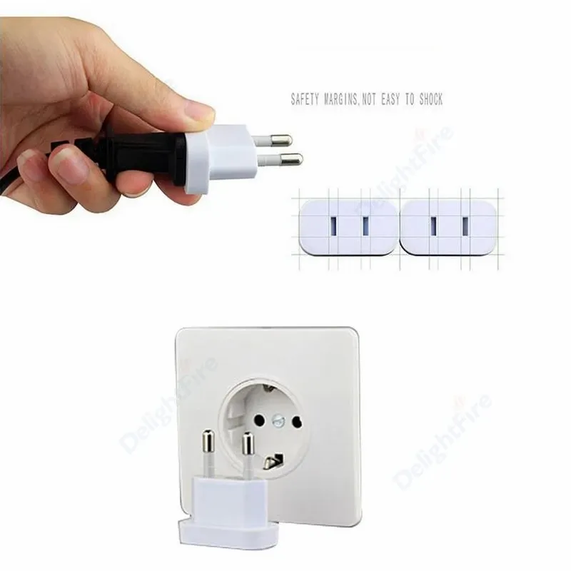 2024EU Plug Adapter, US to EU Euro Europe Travel Power Adapter American ...