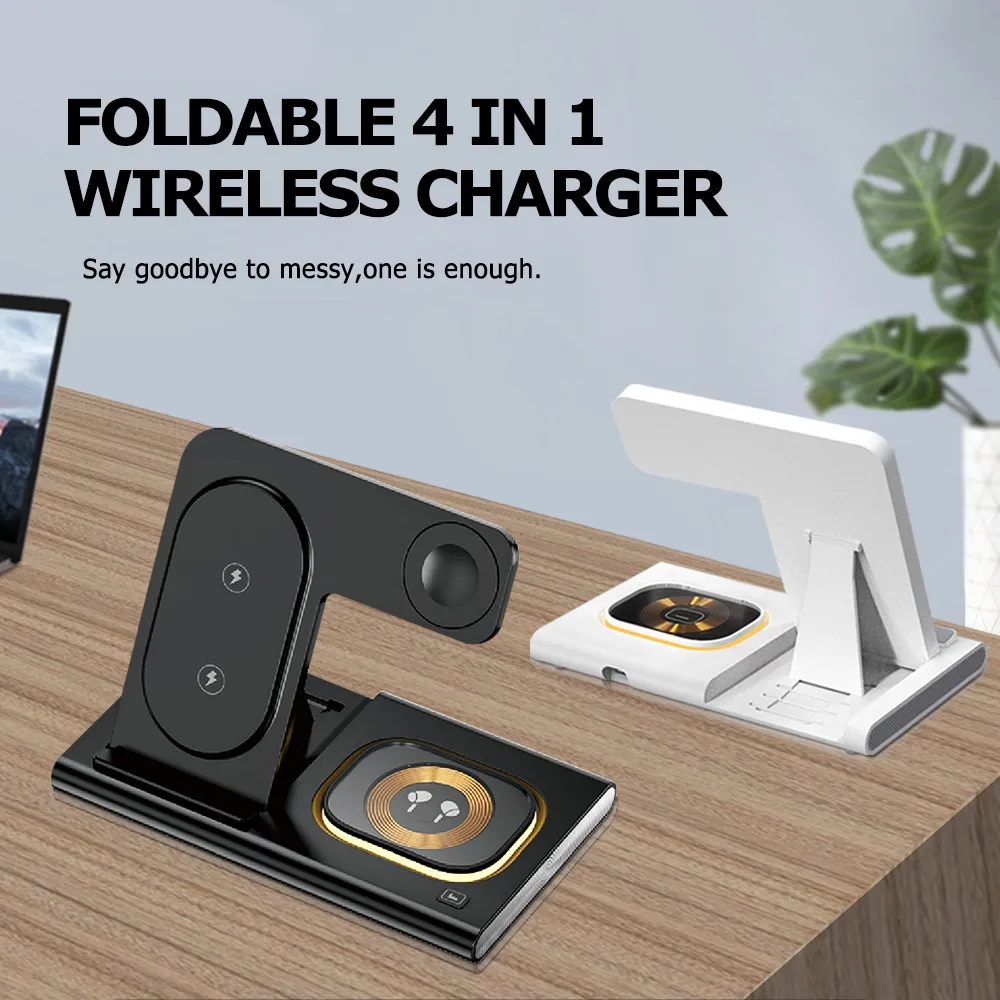 Le nouveau chargeur sans fil 3 en 1 pour casque de téléphone portable prend en charge la charge rapide des appareils électroniques multifonctions sans fil.