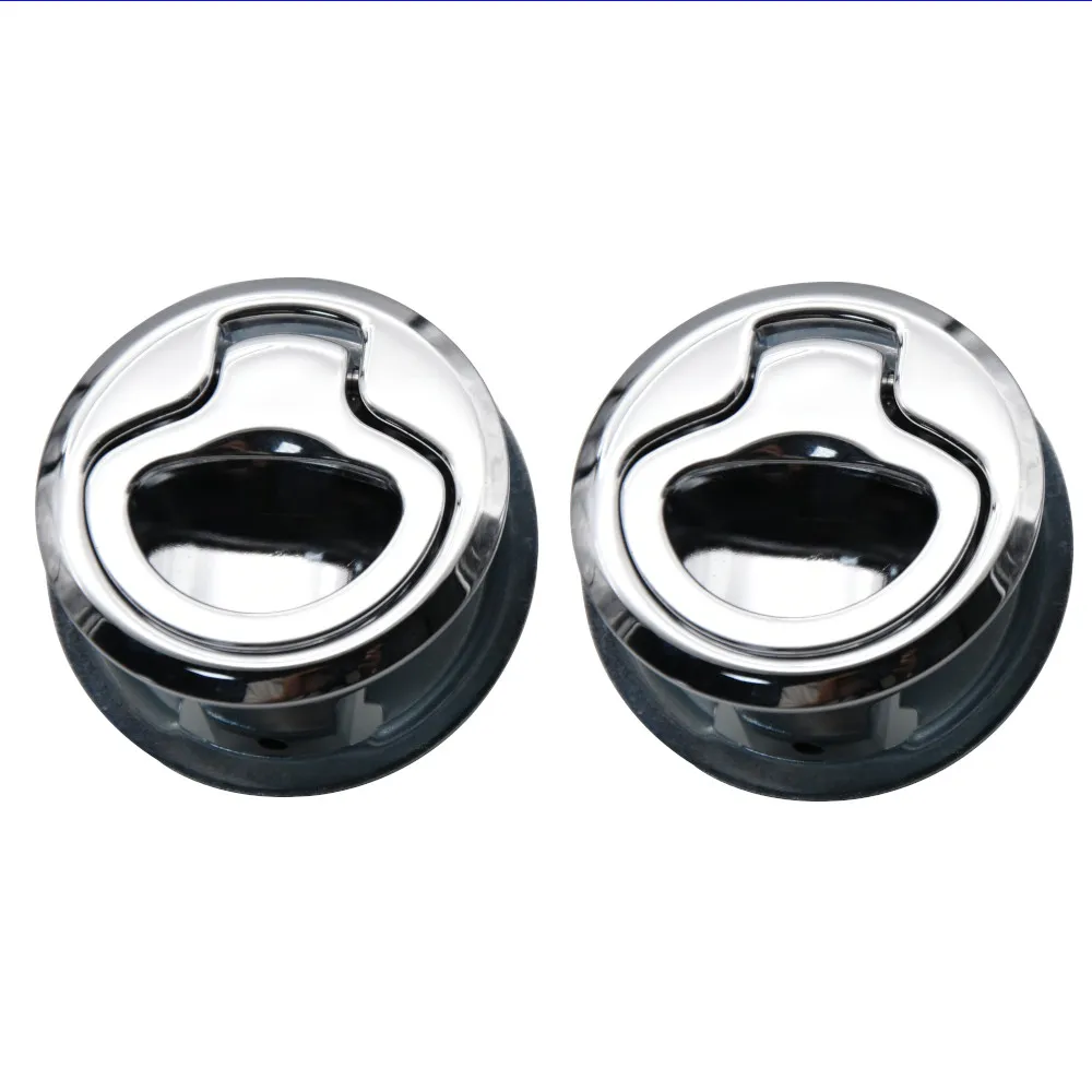Amarine Stainless Steel Flush Pull Slam Latch For RV, Boat, Deck Hatch – Round Locking Latch For Cabinets & Doors - View #9