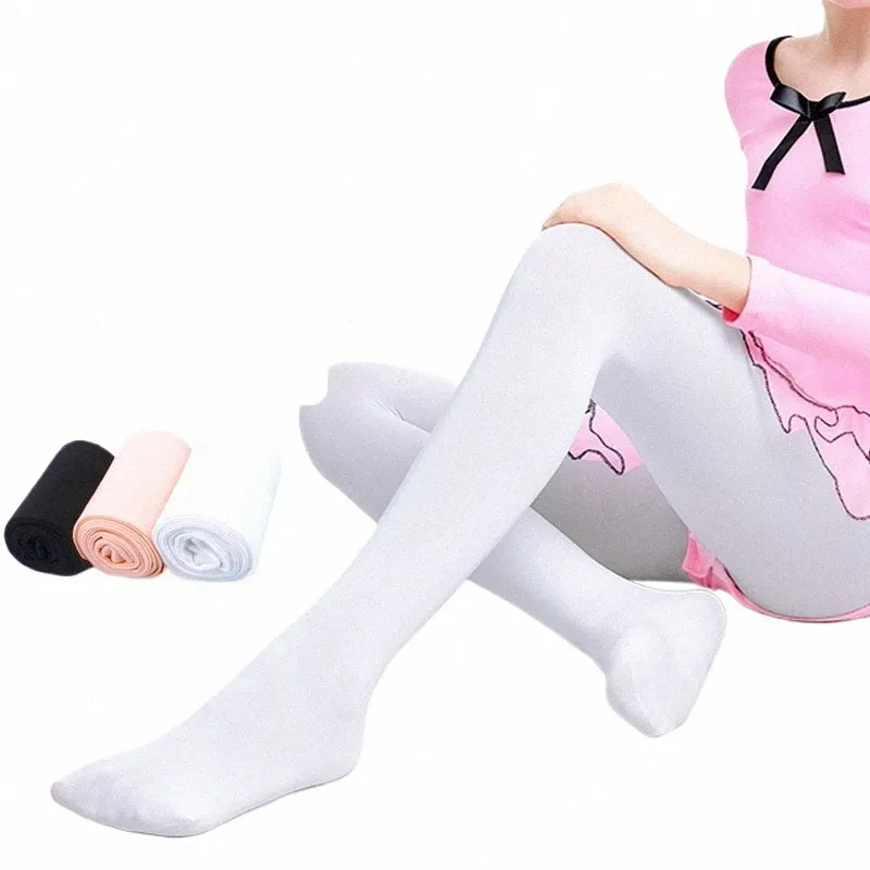 bambini ragazze balletto danza collant morbidi calzini ballerina collant danza leggings primavera nudo / bianco / nero y4Er #