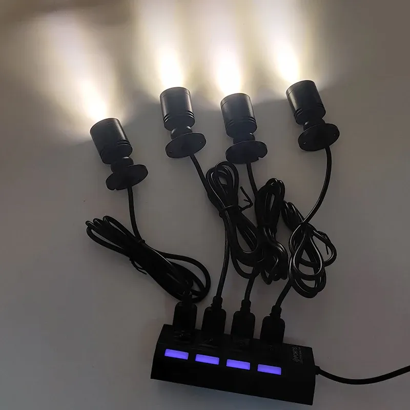 V TELESKY 5 Pcs USB LED Light Night Lights Plug In High Brightness Small Portable Lamp USB Shape With 3 Light Beads For Power