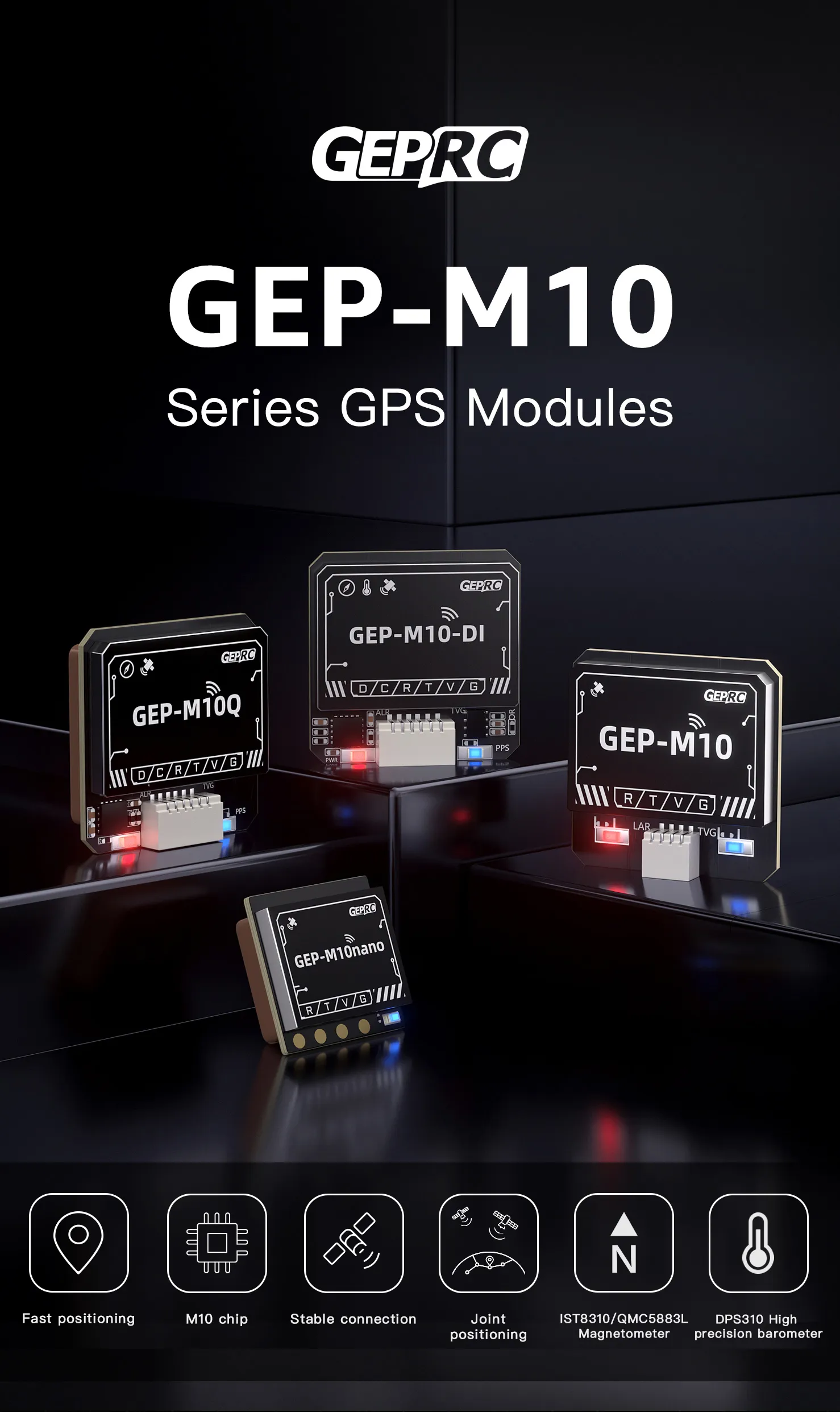 Fpv Barometer Module GEPRC GEP-M10 GPS Module with Integrated SBAS Joint Positioning, M10 ...