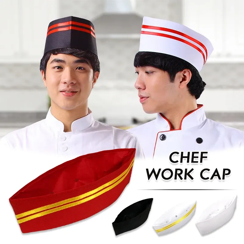 Chefs Hats For Sale 5-Pack Black Chef Skull Caps Adjustable