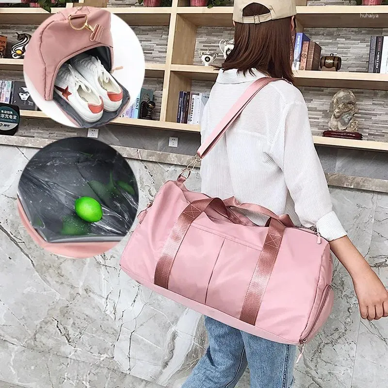 Вещевые сумки 2024, женская сумка для путешествий, водонепроницаемая нейлоновая сумка, спортивная диагональная коробка для обуви, чемодан