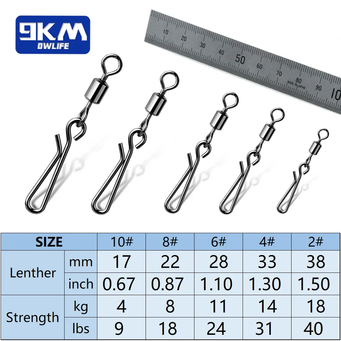 Fiske svivlar snaps 50 ~ 200 st fiske rullande svängbar fat snäpp lockar anslutning saltvatten fiske klipp snap trolling tackling