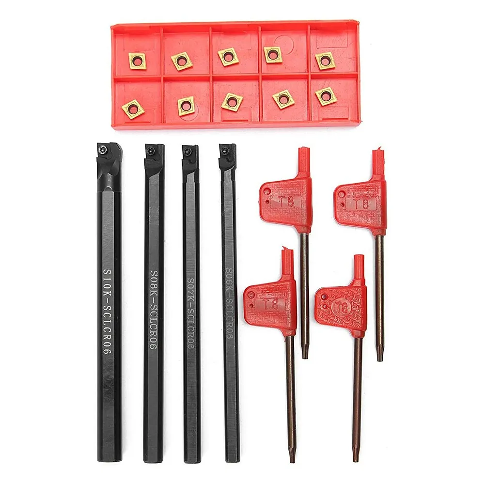 Lathe Internal Turning Tool Holder With Boring Bar And Cutter Inserts ...