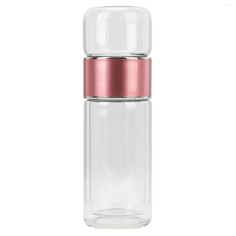Mugs Glass Water Bottle Multifunctional Heat Resistant Fine Workmanship Tea Double Wall Odorless For Office Cold Drinks