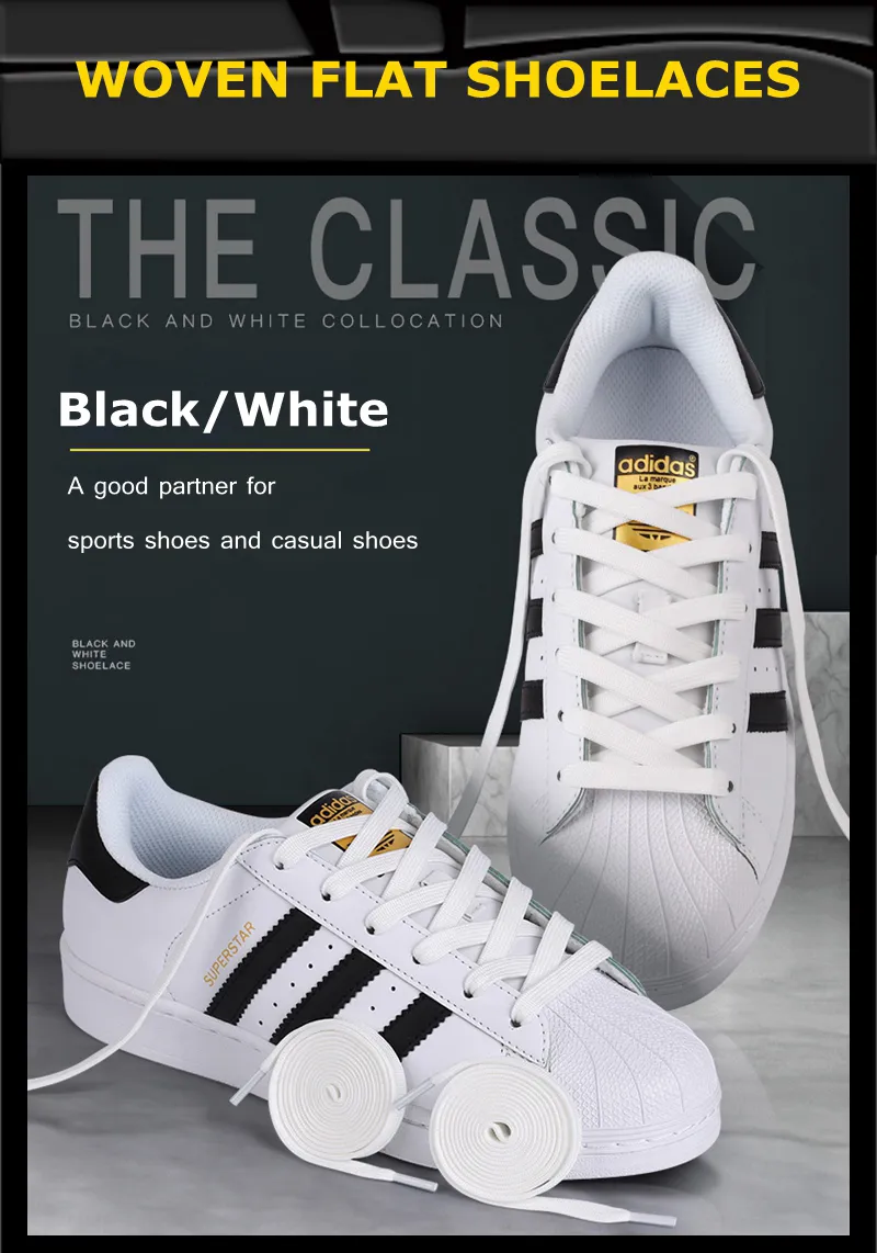 Double-layer Elastic Shoelaces 0.8cm Width Flat Laces for Sneakers Running  Shoes Black White from Dhgate Shoe Parts & Accessories - price 22.82