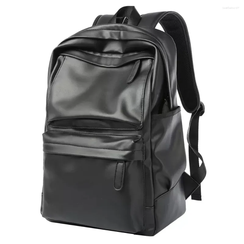 Mochila SYZM Alta Qualidade Mulheres Soft PU Couro Homens Mochilas Laptop Bag À Prova D 'Água Grande Capacidade Viagem SchoolBag