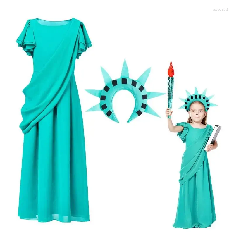 Dekoracja imprezowa Dress Dress Costume Ancient Rzymskie Szaty Statua Halloween Cosplay Gifts for Girls Women