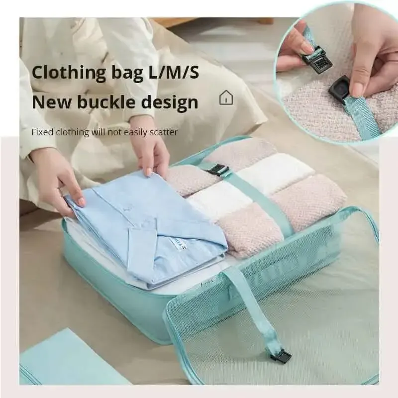 DHgate 8 Pcs Set Premium Waterproof Travel Storage Bags for Luggage Clothes Home Garden