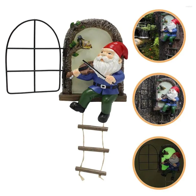 Garden Decorations Dwarf Window Pendant Gnome Figurine Outdoor Ornaments Figure Decoration Adornment Gnomes