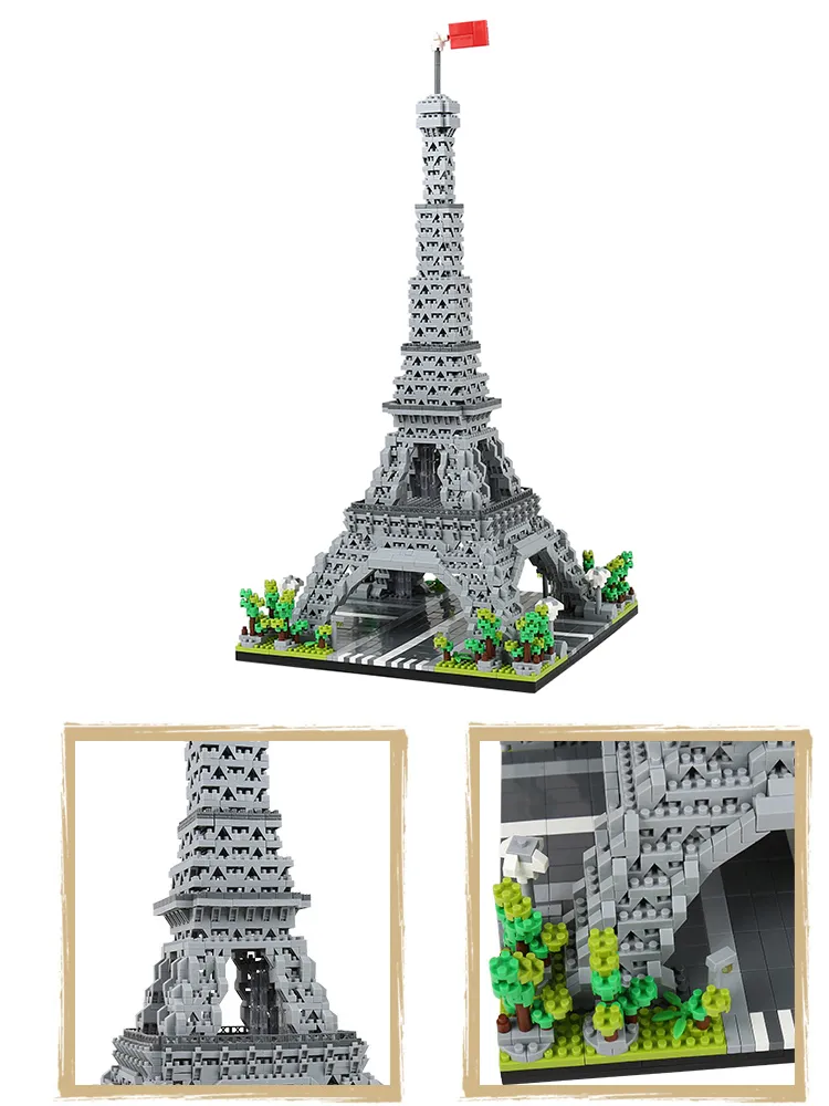 Parisian Eiffel Tower Micro Mini Building Blocks survival Parisian Eiffel Tower Micro Mini Building Blocks survival