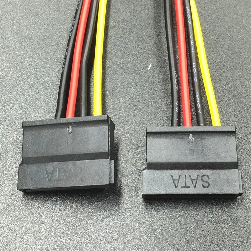 Nuovo cavo di alimentazione disco rigido sdoppiatore IDE Molex da 4 pin a 2 Serial ATA SATA Y l'aggiunta di unità SATA l'estrazione mineraria Bitcoin