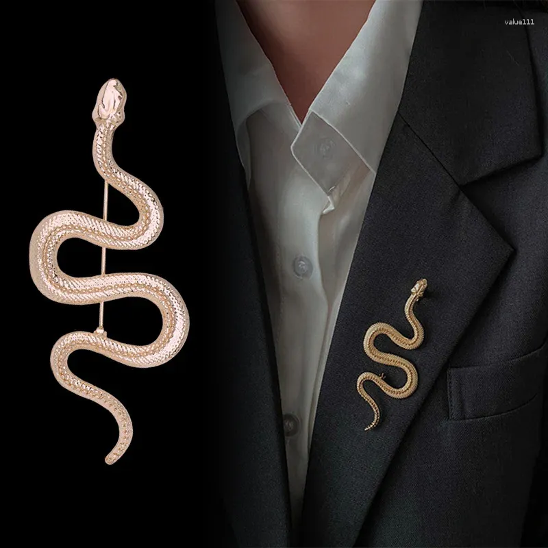 Brooches Fashion European American Man's Python Brooch Women's Zodiac Snake Suit Accessories Graduation Gift