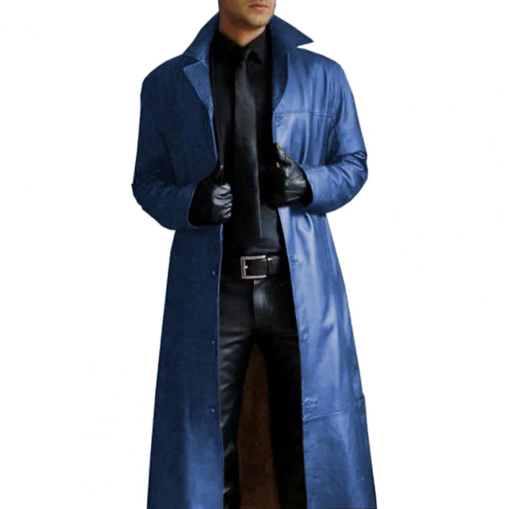 Mens Long Black Leather Trench Coat Winter Lapel Cape Style Jacket from  Dhgate Vest - price 30.21, image size:1001x1001