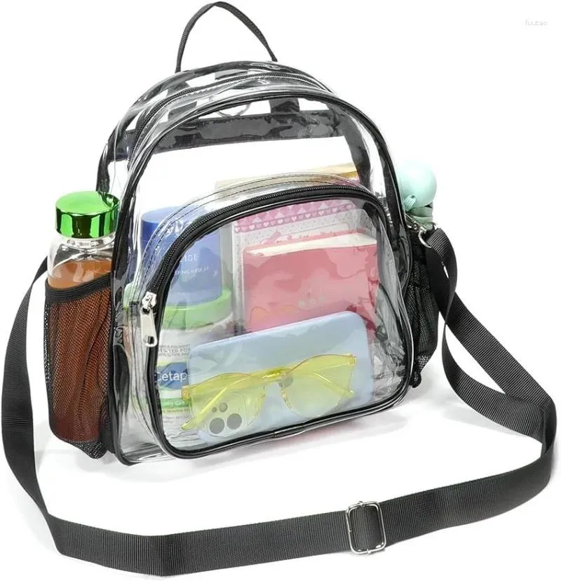 Рюкзак прозрачный маленький 12x6x12 в одобренных стадионом сумках для женщин, концертов, фестивалей, спортивных мероприятий