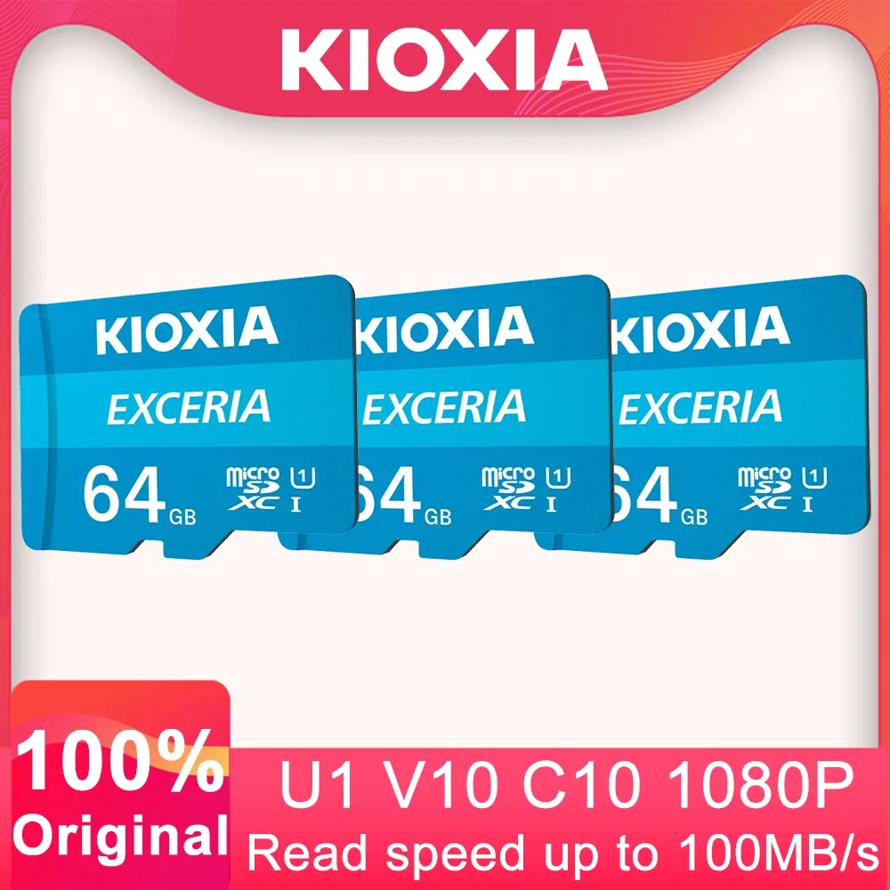 KIOXIA EXCERIA 32GB MicroSD Memory Card - U1 Classe 10 - 100MB/s Lettura - Per Smartphone, Full HD Video - 4