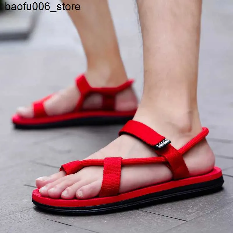Sandals Mens/Womens Sandals Casual Shoes Lightweight Flip Sandals Solid Color Sandals Summer Beach Zapatos Hombre Q240330