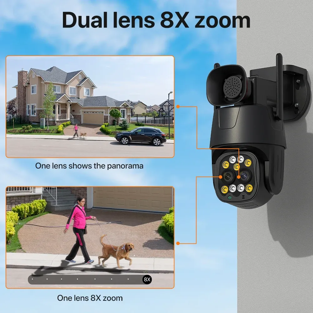 4G SIM Card Security Camera 4K 8MP Dual Lens PTZ... From Ddmylovely ...