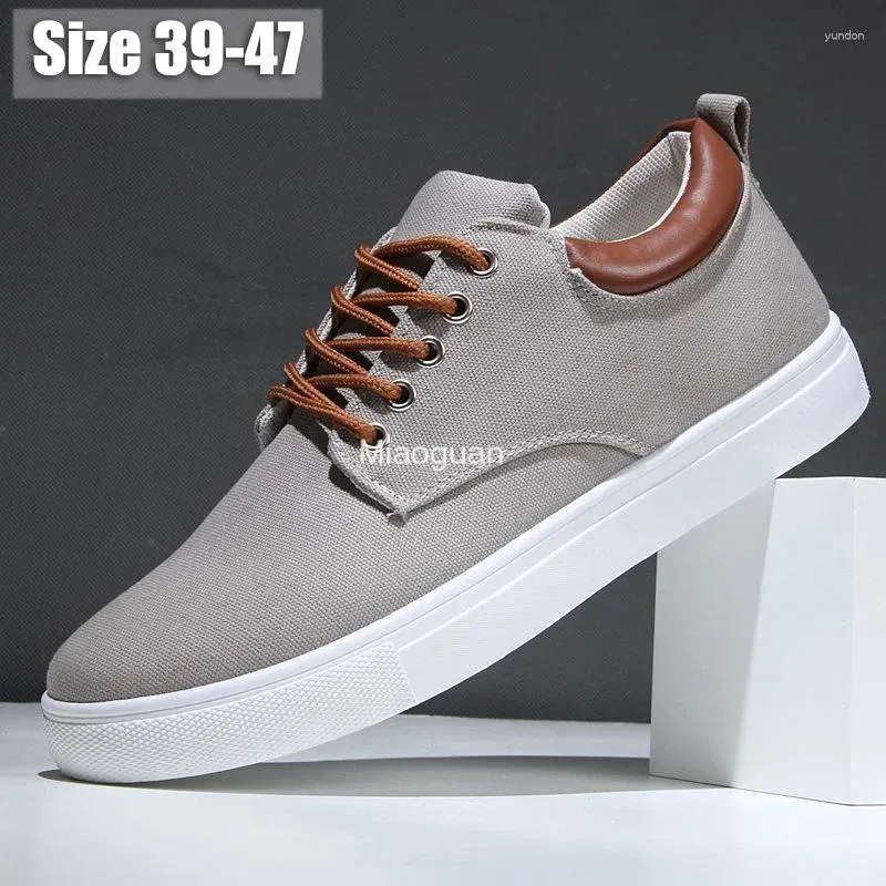 Casual Shoes Italian Canvas For Male Large Size 47 48 Vulcanized Designer Sneakers Tennis Slip On Men's Trend Summer Sports