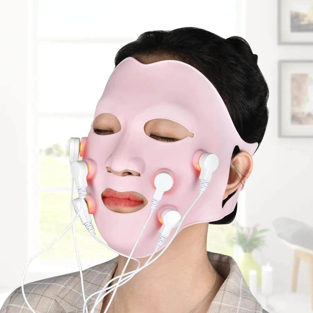 LED Pon Beauty Mask Rejuvenation Face Care Anti Aging Spots Acne Removing Shrinking Pores Tighten Skin 240318