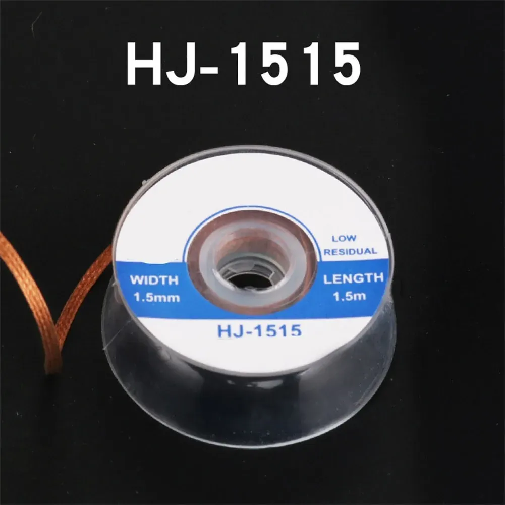 2-pack Soldeerlont Met Flux – 2,5 Mm Breed, 1,5 M Lang, Puur Koper, Voor PCB-reparatie En Desolderen
