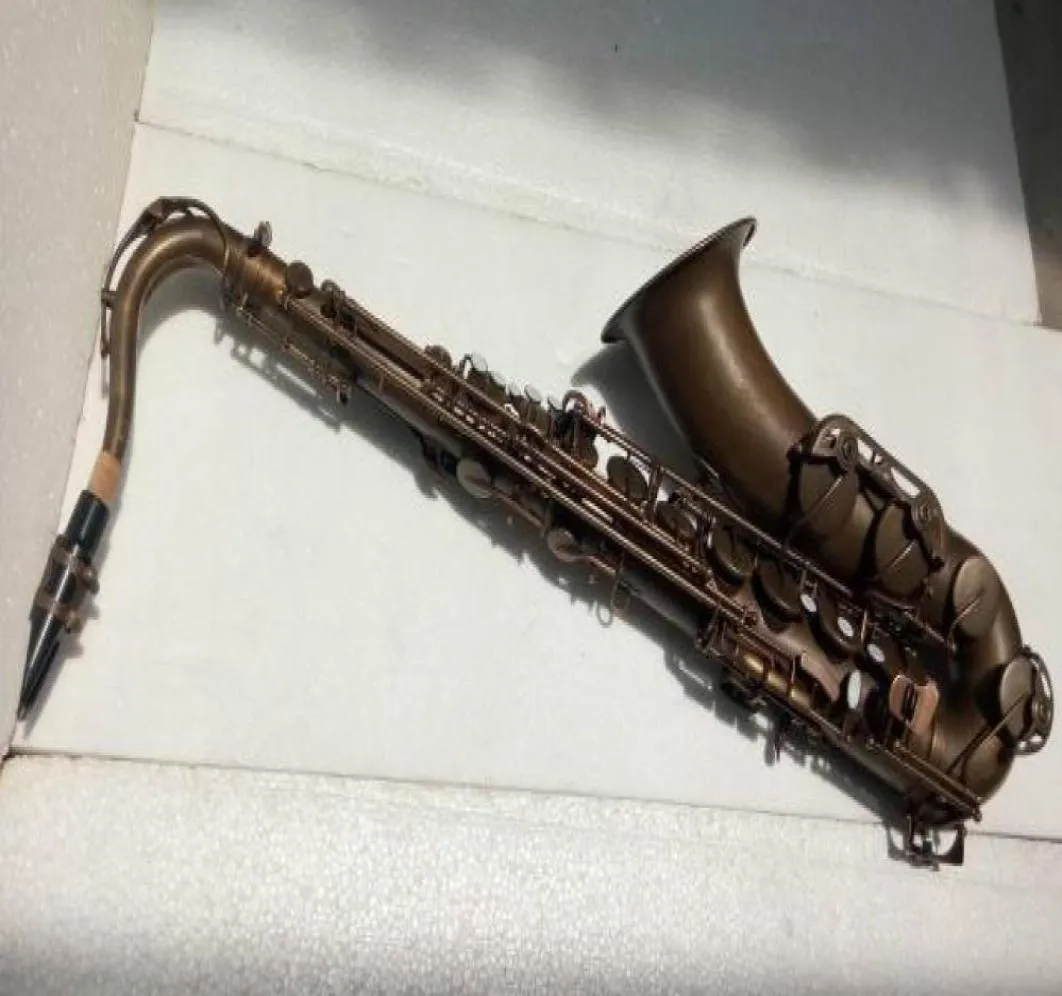 Merkezsiz Can Özelleştirilebilir Logo BB Tenor Saksafon Pirinç Bflat Müzik Aletleri Saksafon Vintage Bakır Yüzey SAX 2241924