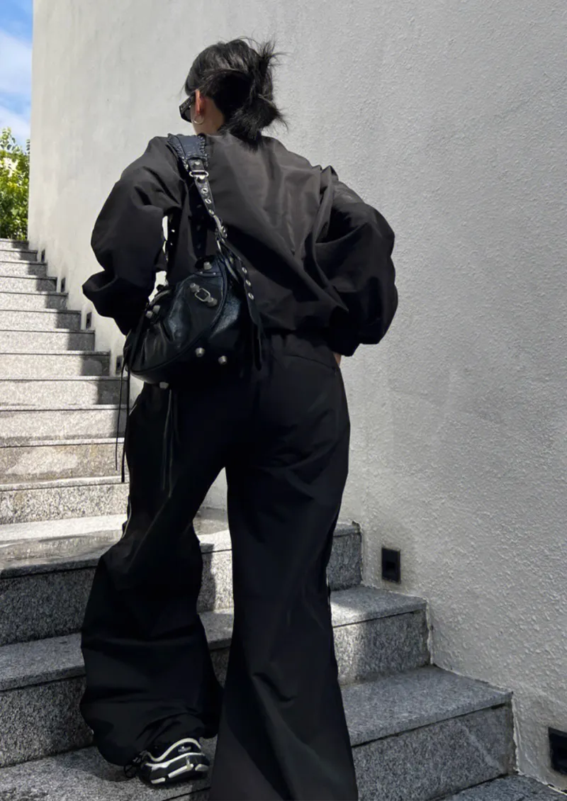スーツ 2000's archive Black buggy slacks y2k スーツ 2000's archive Black buggy slacks y2k Black y2k pants