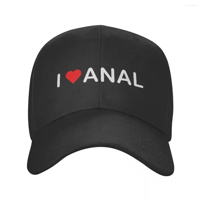 Casquettes de baseball Punk unisexe I Love Anal, casquette de Baseball pour adultes, chapeau de papa réglable pour hommes et femmes, chapeaux d'extérieur à rabat d'été