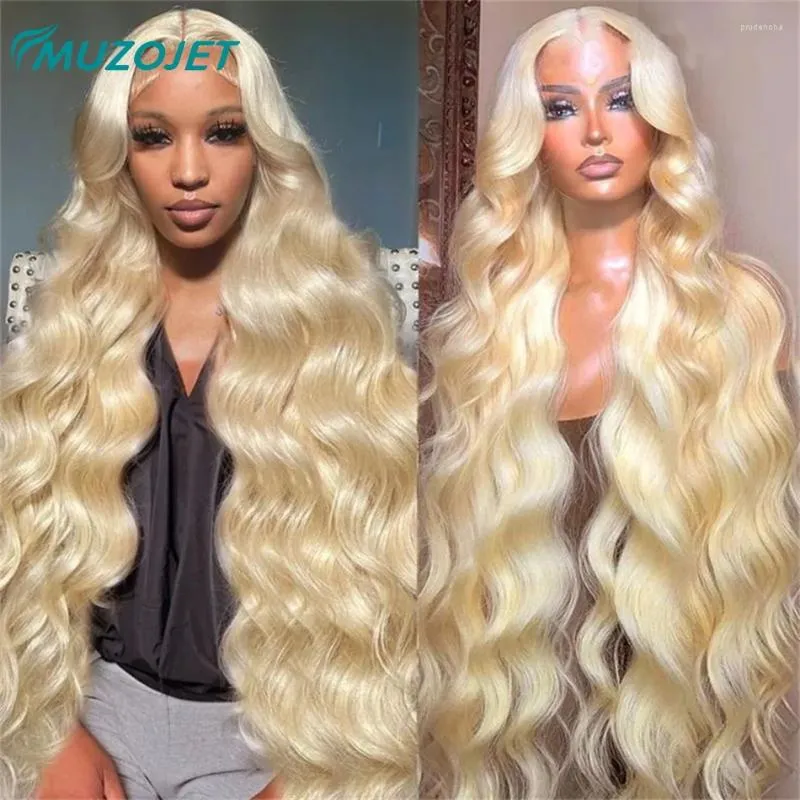 Inch 613 Honey Blonde Color Wig HD Transparent Body Wave 13x6 Frontal Human Hair For Women Lace Front Wigs Pre Plucked