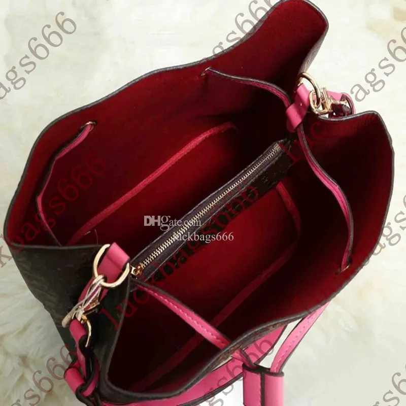 Designers de alta qualidade saco NEONOE Bucket Bag Bolsas de Ombro Flor Bolsas Mulheres Tote Marca Carta Genuína Bolsas Crossbody Bag M44016 Dhgate Bags