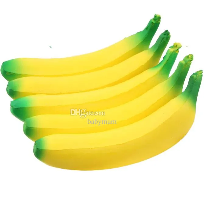 Anti-stress Squishy Banana Toys Lento aumento Squishy Frutta Spremere Giocattolo Divertente Antistress Ridurre la pressione Prop Regalo del capretto