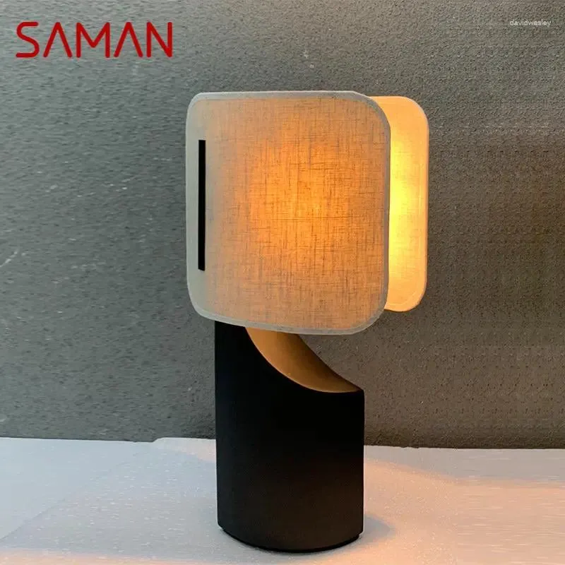 Lâmpadas de mesa saman luzes modernas criativas vintage led lâmpada de mesa de cabeceira para decoração casa sala de estar quarto el