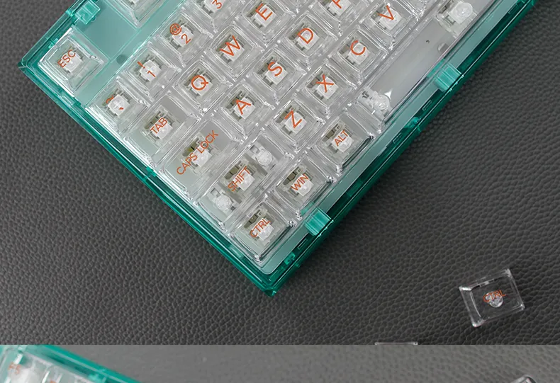 Backlit Key Caps Crystal Clear 132 Keys CBSA Profile Keycaps For MX ...