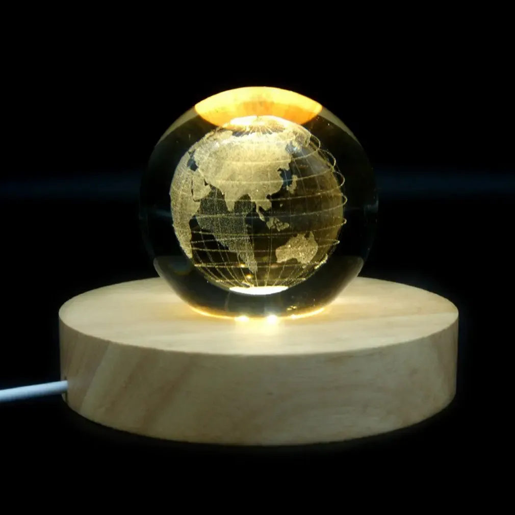 YOFAPA 16 PCS Wooden LED Display Bases – 3.9 Inch Diameter, Lighted Bases For Crystal Balls & Glass Art