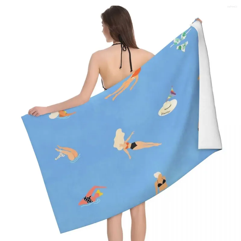 Serviette de bain pour week-end d'été, 80x130cm, douce pour la peau, cadeau Souvenir de visite