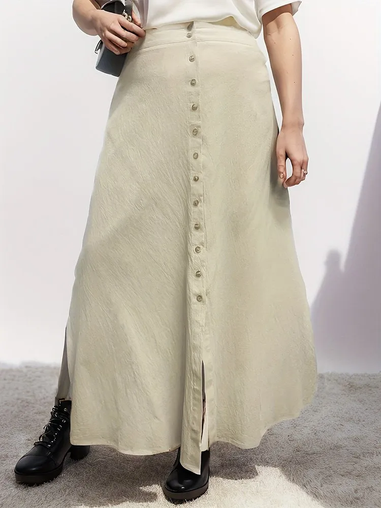 Cotton split skirt online