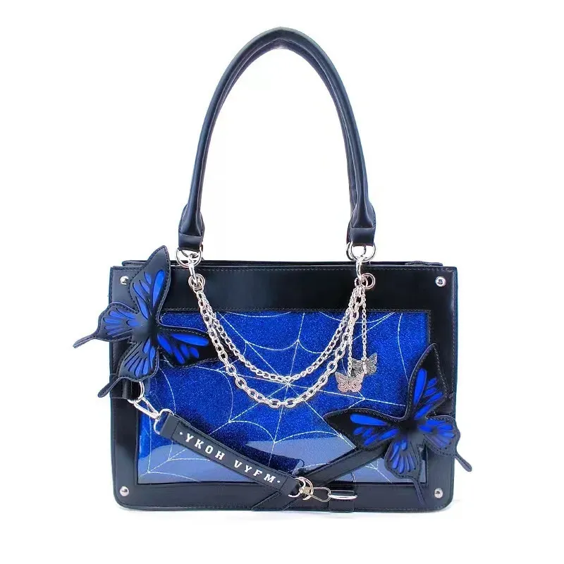 バッグ y2k fake leather handbag spider gothic y2k fake leather handbag spider gothicの通販 by