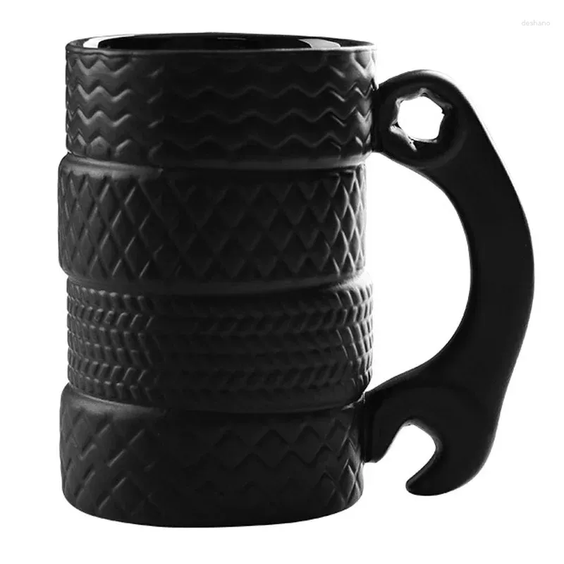 Mugs Creative Funny Ceramic Tire 500ml Large Capacity Coffee Mug Breakfast Cereal Milk Tea Water Cup Novelty Gifts Drop