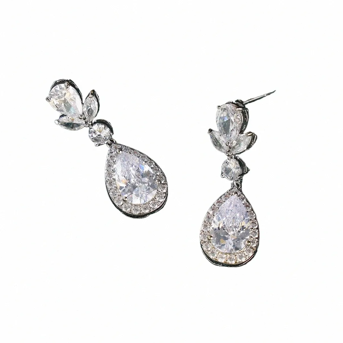 princess polly baby blue dress Gold Teardrop Bridesmaid Earrings – So Blessed Designs main image 1