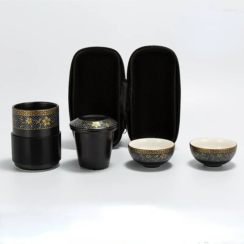 Teaware Sets Chinese Portable And Cup Travel Tea Ceramic Pot Cups Storage Bag TeaSet Afternoon Set Ceremony