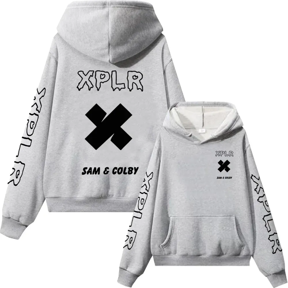 Xplr Zumiez White Hoodie Sam And Colby Merch Hoodies Deals