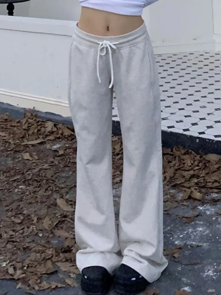 Vintage Y2K Low Rise Gray wide leg sweatpants for Women Vintage Y2K Low Rise Gray wide leg sweatpants for Women