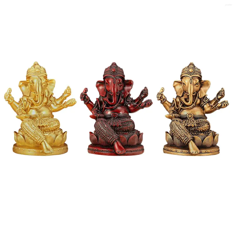 Estatuetas decorativas estilo elefante hindu, estátua de deus, decoração, artesanato, estatueta de resina de buda, escultura para escritório, meditação